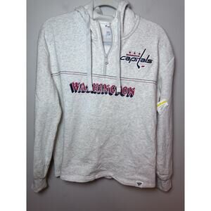 WASHINGTON CAPITALS FANATICS HOCKEY HOODED SWEATSHIRT WOMENS GRAY M NWT
